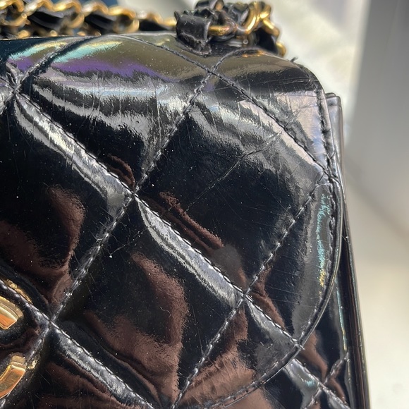 🛑SOLD🛑 VERY RARE VINTAGE CHANEL MINI BAG WITH TOP HANDLE - Picture 11 of 14